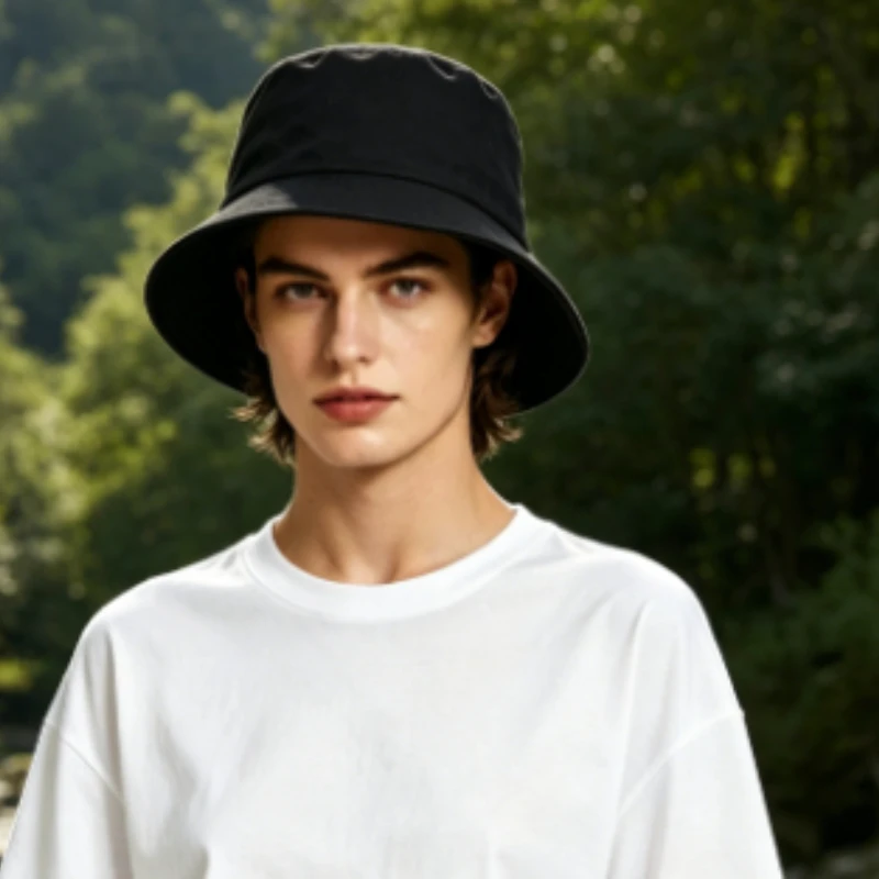 Spring Summer Unisex Solid Color Fisherman Cap Foldable Bucket Hat Outdoor Sunscreen Hat Caps Fashionable Double-sided Basin Hat