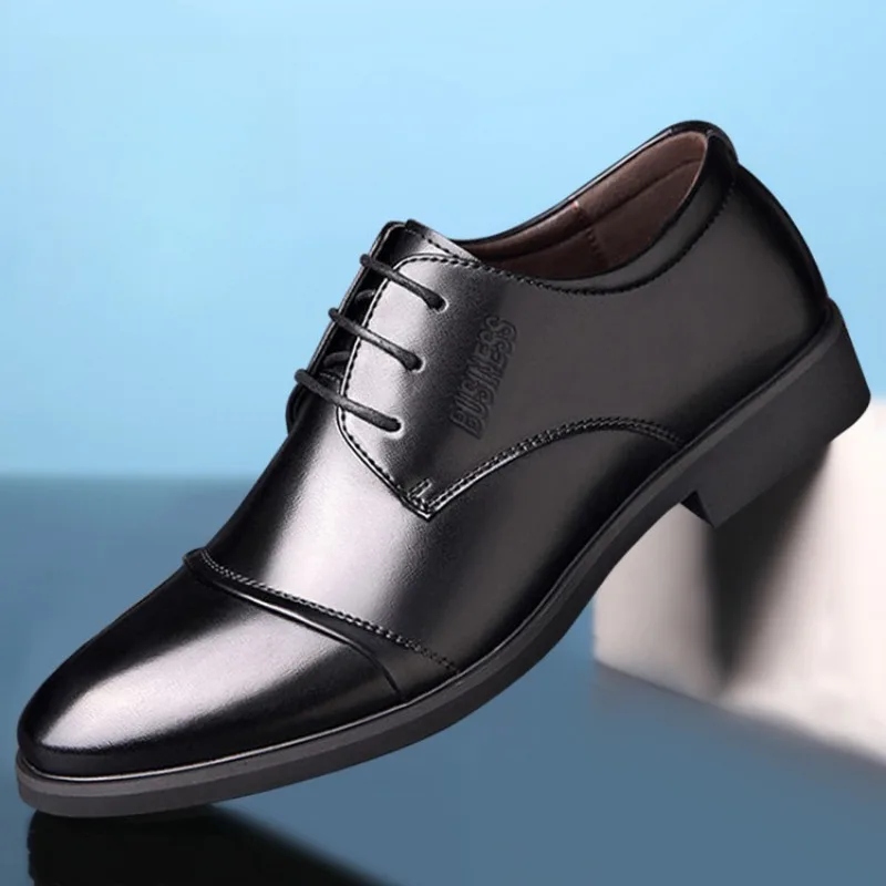 size 38-48 casual business man dress shoes brown black office shoes man zapatos derby men formal shoes scarpe uomo eleganti