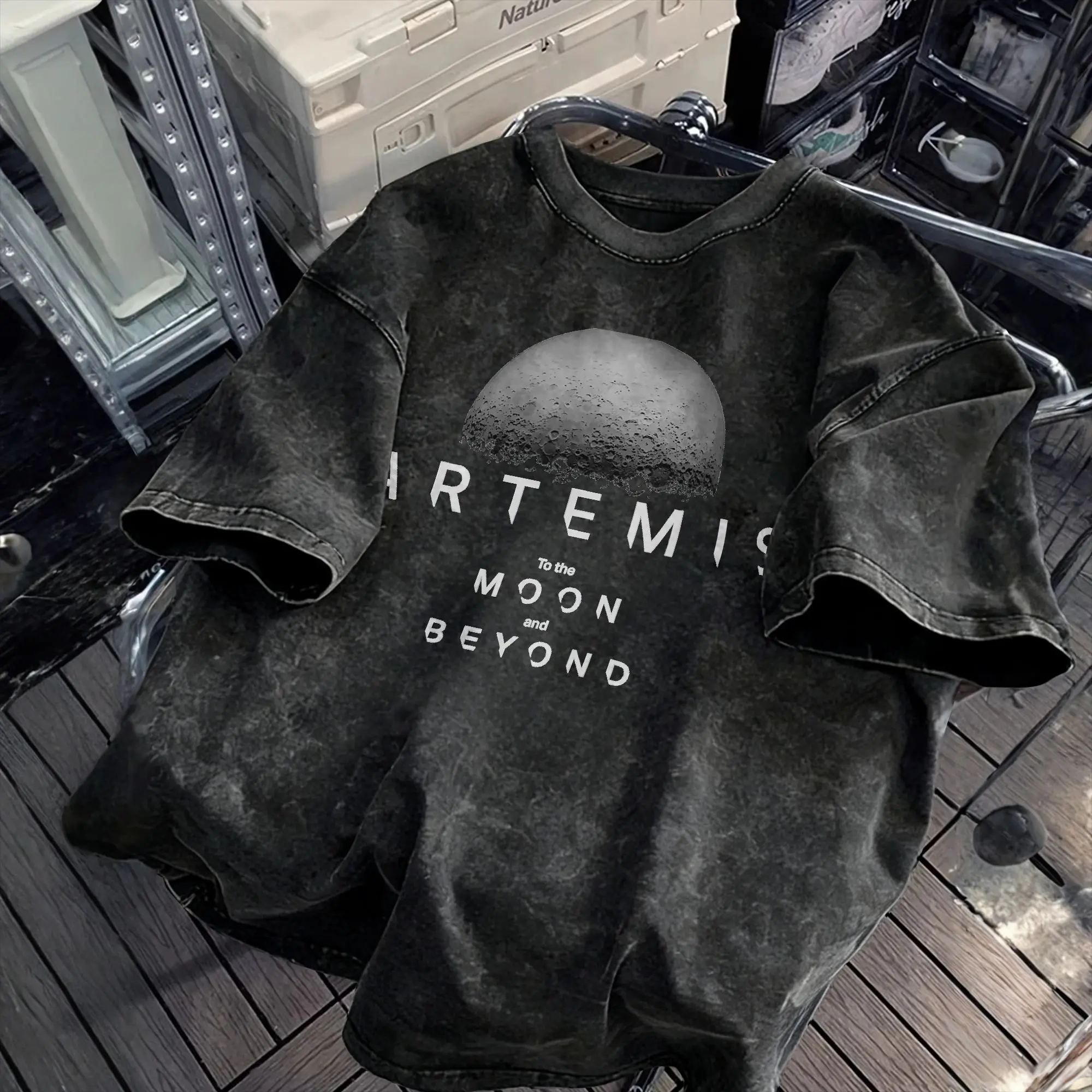 Artemis 1 Launch Mission to The Moon and Beyond T-Shirts  Clothing Short-Sleeved T-Shirt Round Neck Fashion Design Tee Shirt