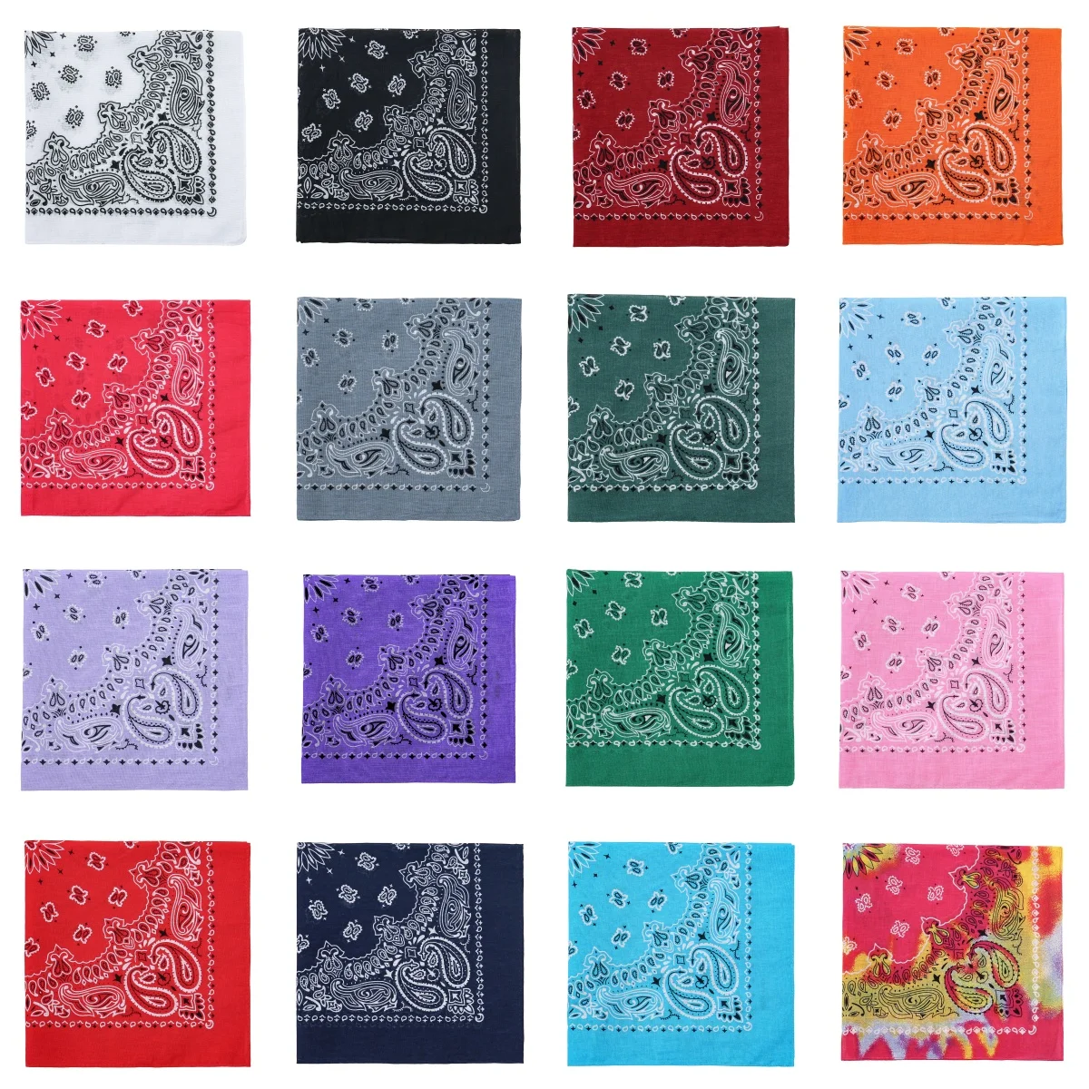 Image of Neue Mode Druck Paisley Baumwolle Quadrat Schal Männer Hip-hop Stirnband Frauen Haar Band Bandana Motorrad