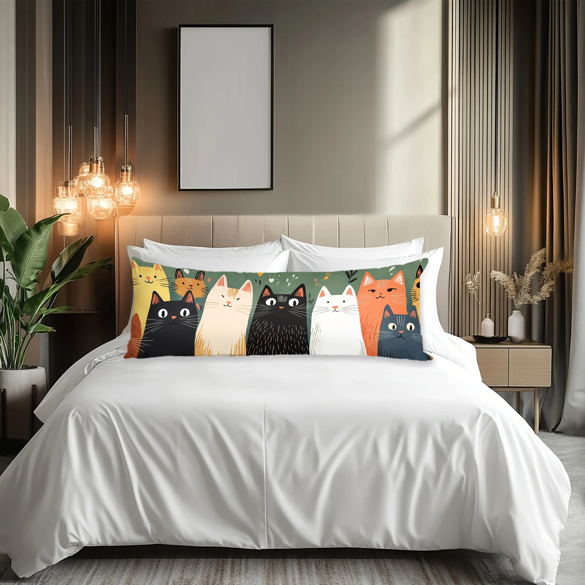 

Длинная наволочка с милым котом и принтом, домашний декор, подушка для тела, наволочка для кровати, мягкий уютный подарок