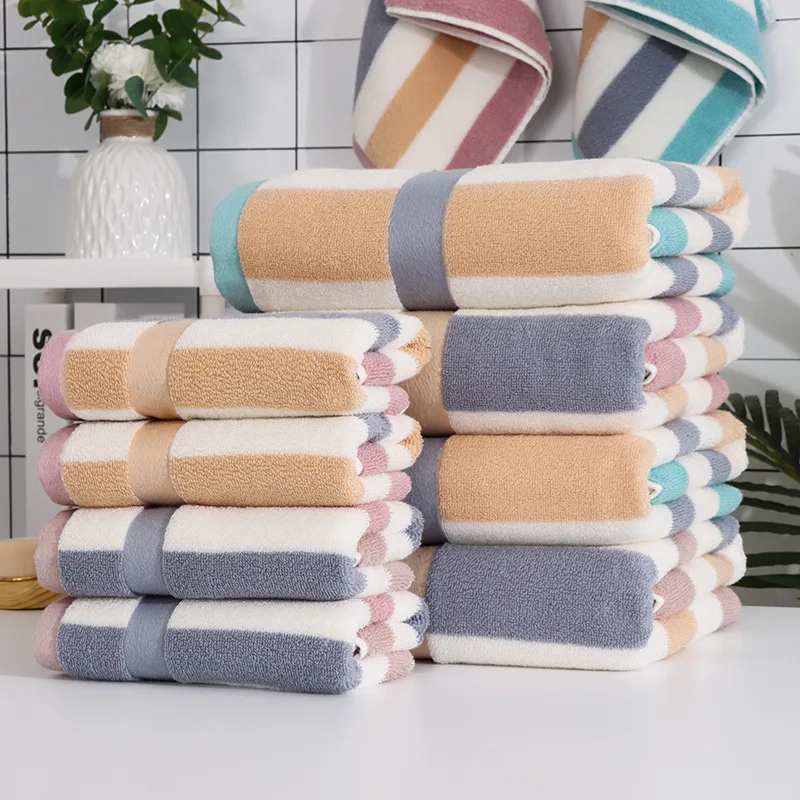 Asciugamano da bagno per adulti addensato e aumentato 32 fili di telo da bagno con striscia di colore in puro cotone 80 * 160 ad anello grande morbido e assorbente