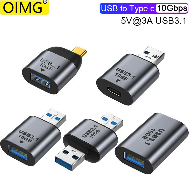 USB C to USB 3.1 OTG Adapter USB Male To Type C Female For PC Laptop Hard Disk Box PD Fast Charging Audio Video Transmission