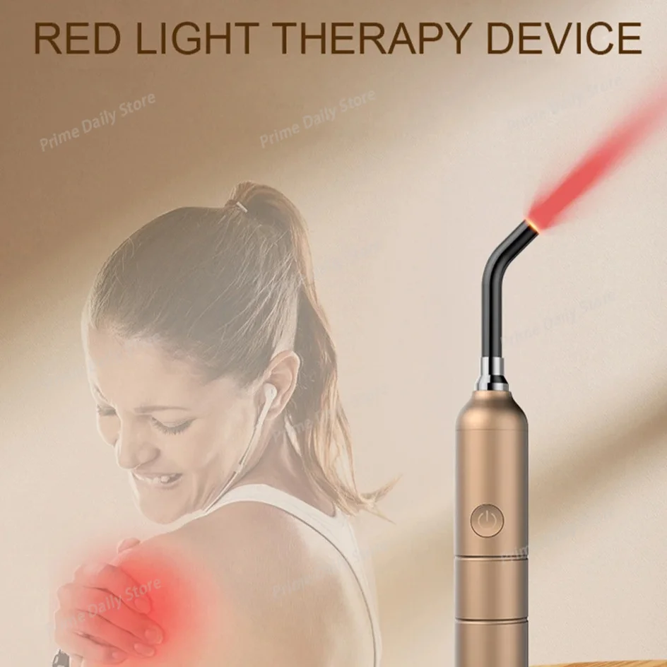 Portable LED Red‑Infrared Light Wand, Pulse‑Mode Personal‑Care Appliance for Mouth, Nose, Ear & Ankle Discomfort Soothing