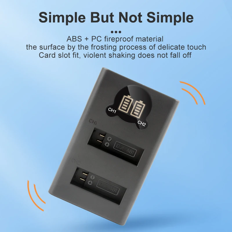 Ab1 Batterij + Usb Dual Oplader Voor Dji Osmo Ab1 Action Sport Camera Als Dji Ab1 Batterij, Dji Osmo Action Ab1 Batterij