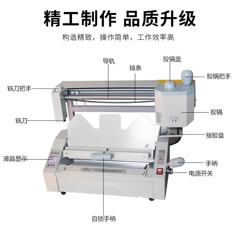 Wholesale Manual Office Tender Document Binding Machine Hot Melt Adhesive Diagram
