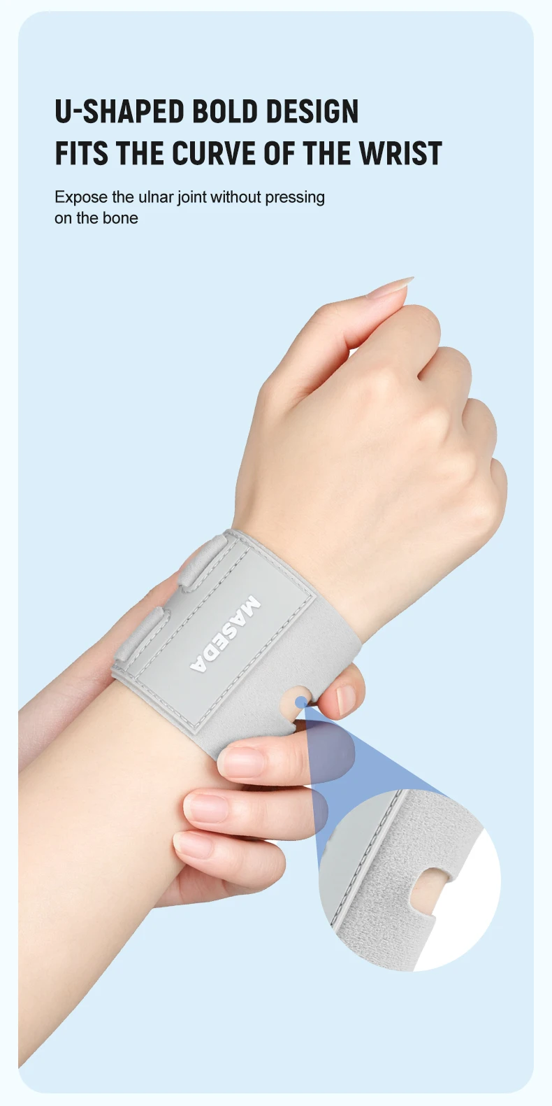 1/2 Stück Verstellbare TFCC-Handgelenkstütze, ultradünnes, atmungsaktives Kompressions-Handgelenkband für Sport, Fitnessstudio, Gewichtheben, Tennis – Detail 6