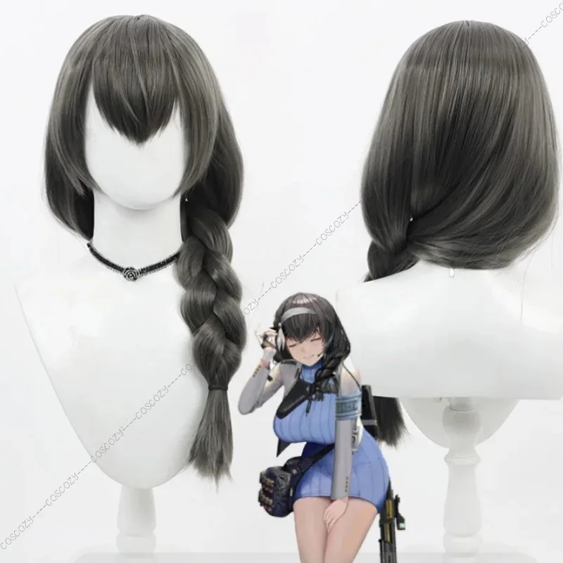NIKKE The Goddess of Victory Mary Cosplay Wig Grey Braid Wigs 60cm Party Hair Wigs