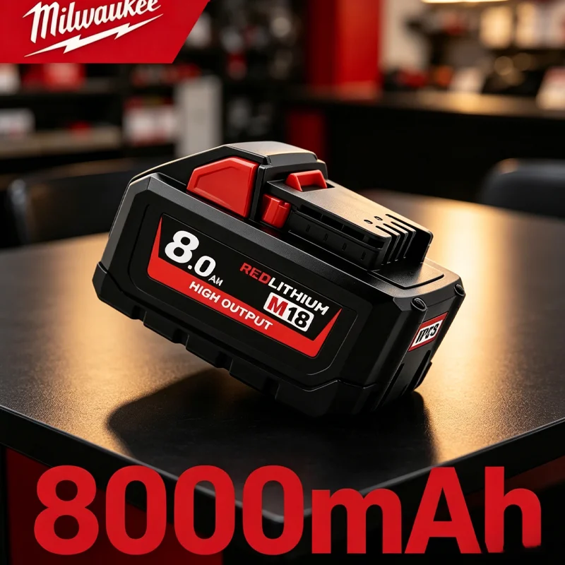 

Milwaukee M18 18V 8.0Ah Rechargeable Battery 21700 Cell,For Original Milwaukee 48-11-1860 48-11-1850 48-11-1840 Tools Battery