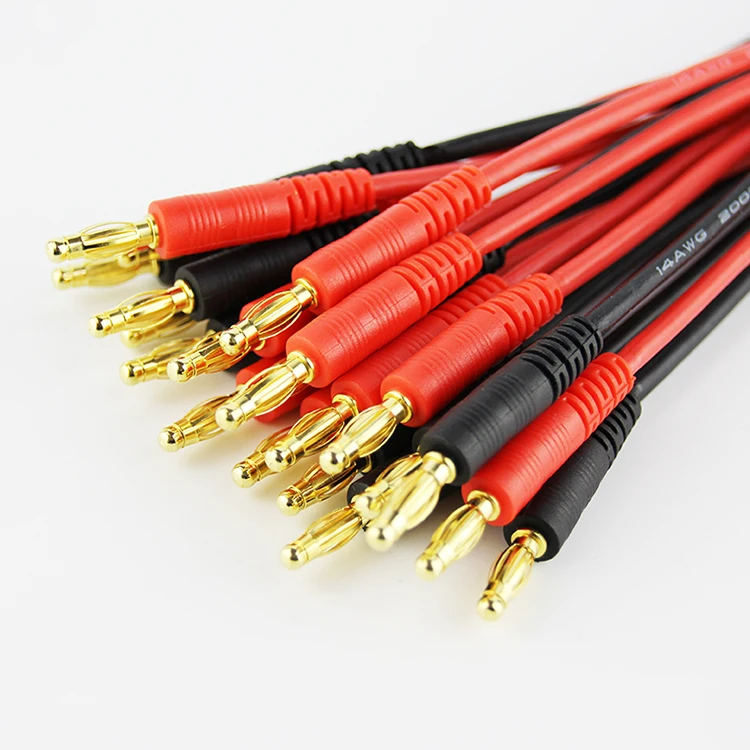10 قطعة تاميا صغيرة إلى 4 مللي متر الموز التوصيل شاحن الرصاص 14AWG 300 مللي متر كابل شحن ل RC الطائرة بدون طيار طائرة يبو البطارية