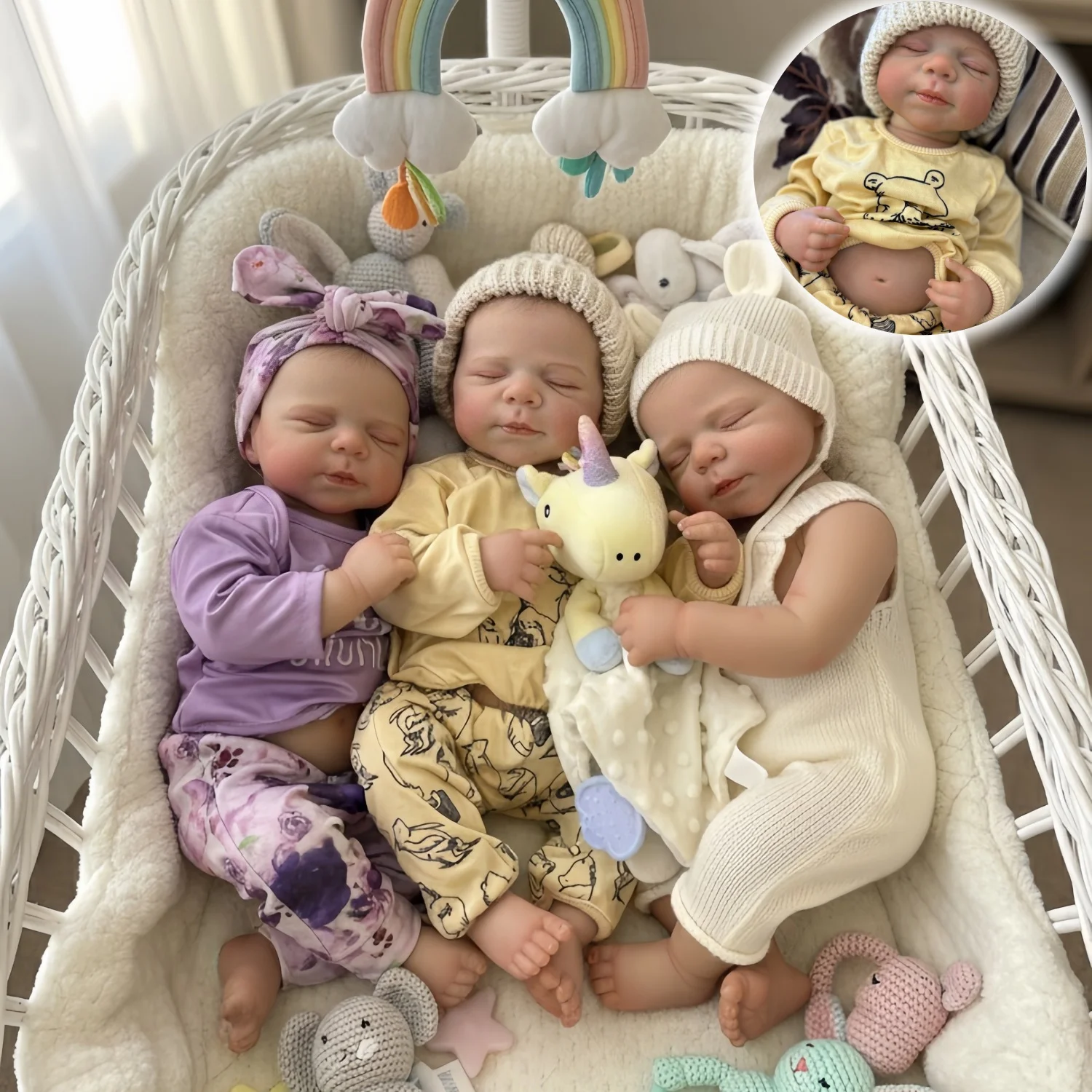 Muñecas Reborn lavables Pascale Bebé de 18 pulgadas Para niñas/niños muñecas educativas Para bebés recién nacidos con pelo pintado Muñecas Para Niñas