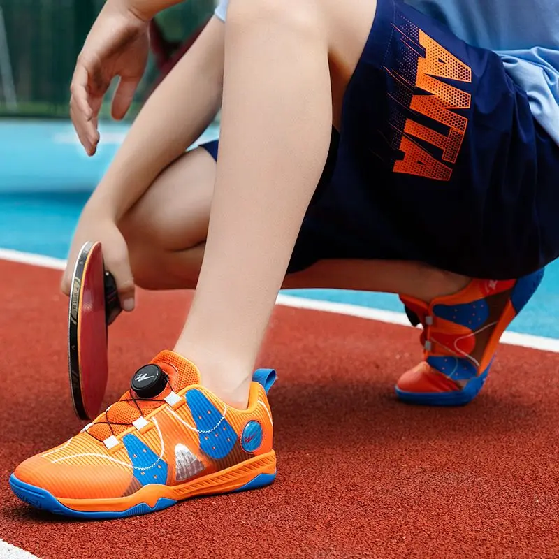 Comfortable Wear-resistant Table Tennis Shoes Rotating Button Shoelaces Tennis Shoes Men's Women's Badminton Shoe Sports Shoe