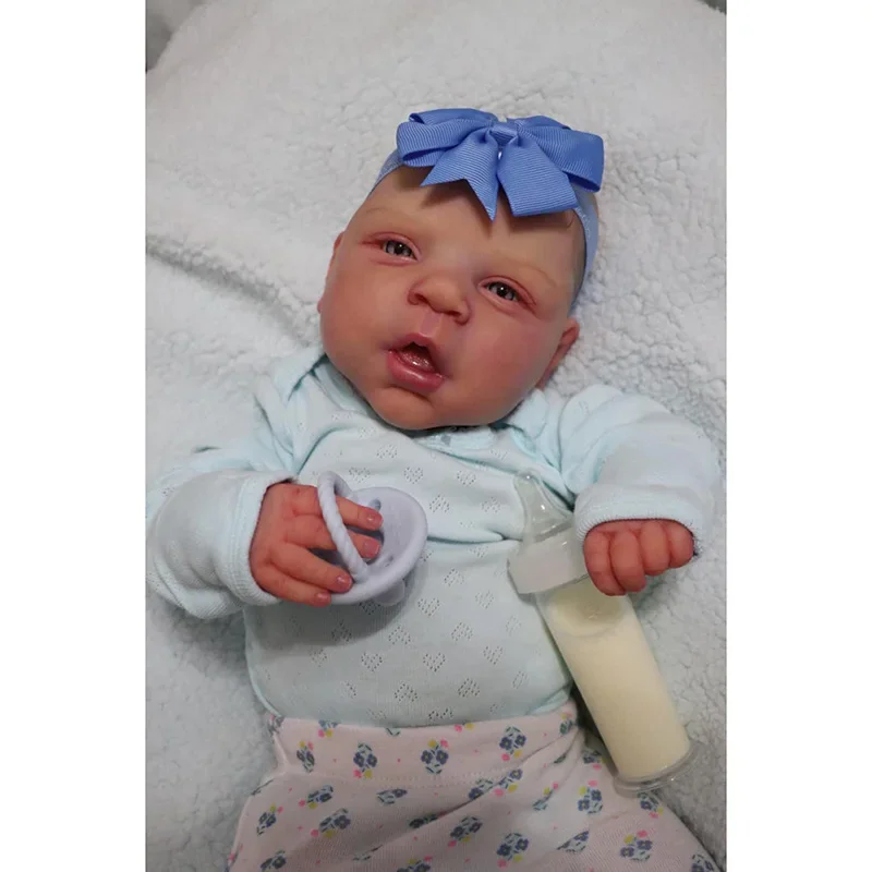 

19Inches Estella Reborn Baby Doll Lifelike Touch Soft 3D Skin Venis Newborn Finished Hair-painted Doll Children Gift Dolls