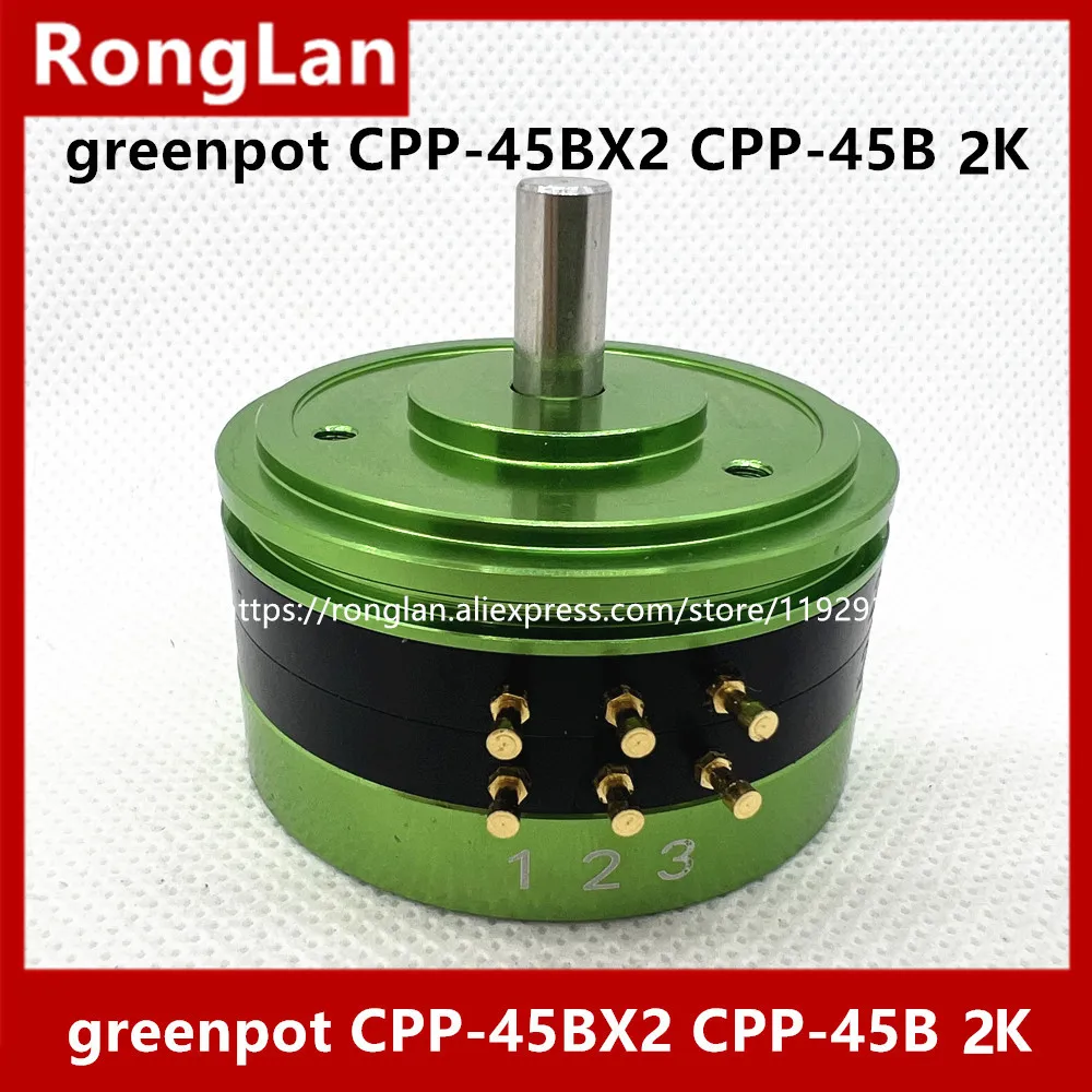 

[[BELLA] green pot CPP-45BX2 CPP-45B 2K 6PIN double shaft conductive plastic potentiometer tap 8 pins 0.1%