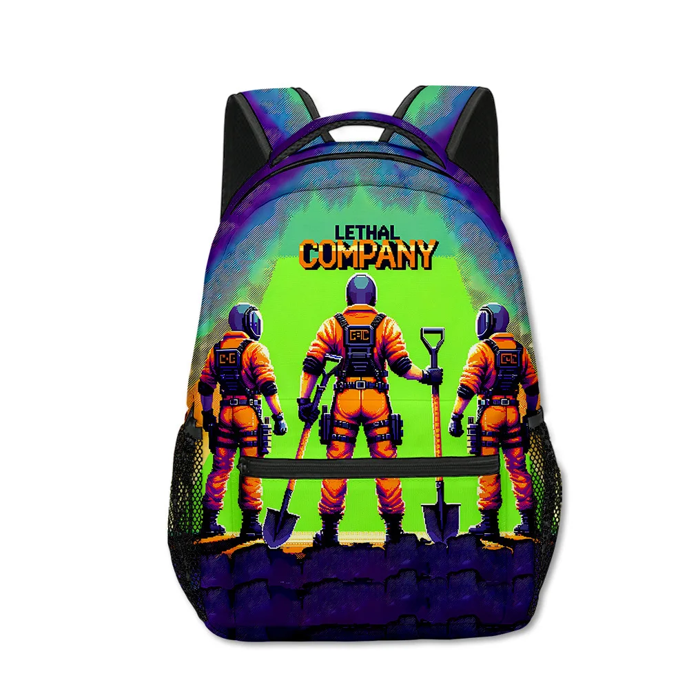 

Cartoon Popular Funny Lethal Company student Bookbag Notebook Backpacks 3D Print Oxford Waterproof Boys/Girls Travel Backpacks