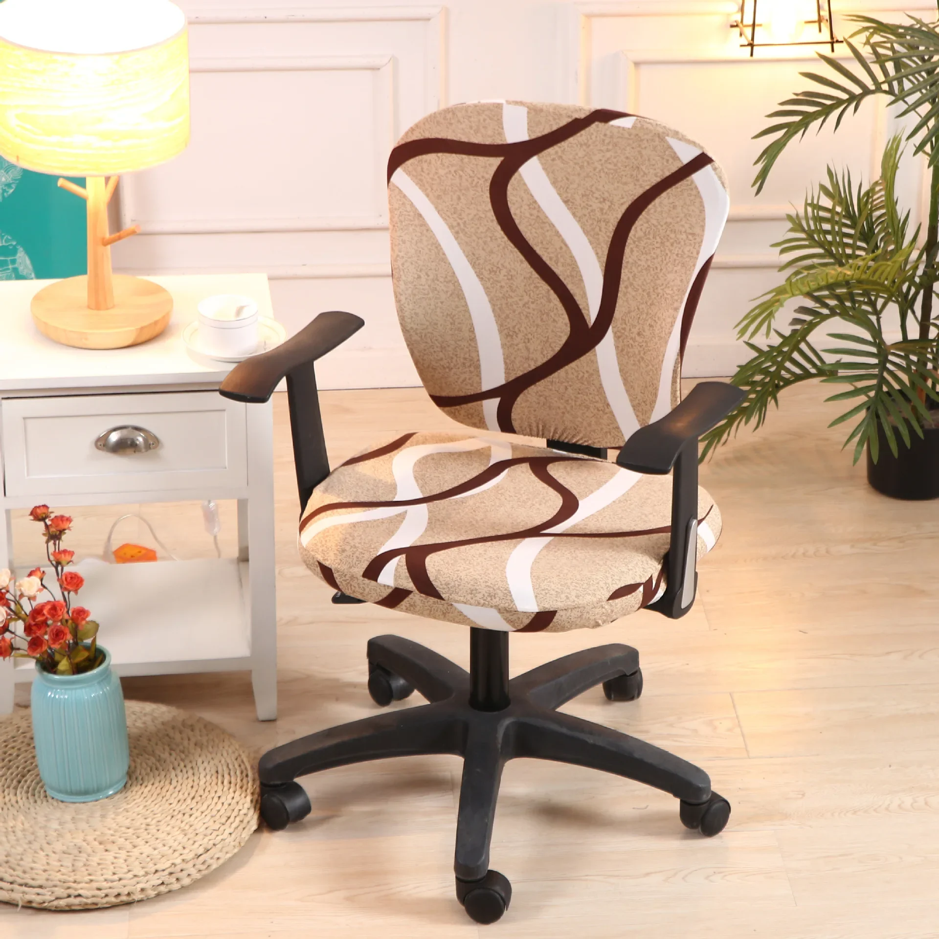 1 set Bürostuhl bezüge elastische Gaming Stuhl hussen heben abnehmbare Computer Sessel Schon bezug rotierende Funda Silla Escritorio