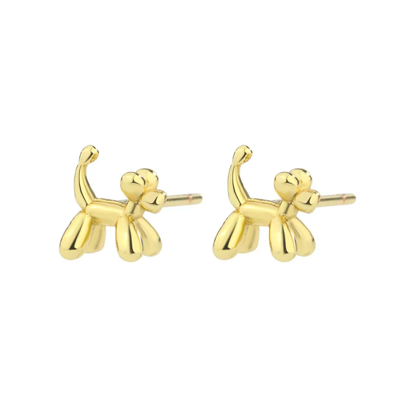 Creative Gold Silver Color Cute Little Animal Stud Earrings For Women Simple Playful Earring Jewelry Daily Wear Accessories