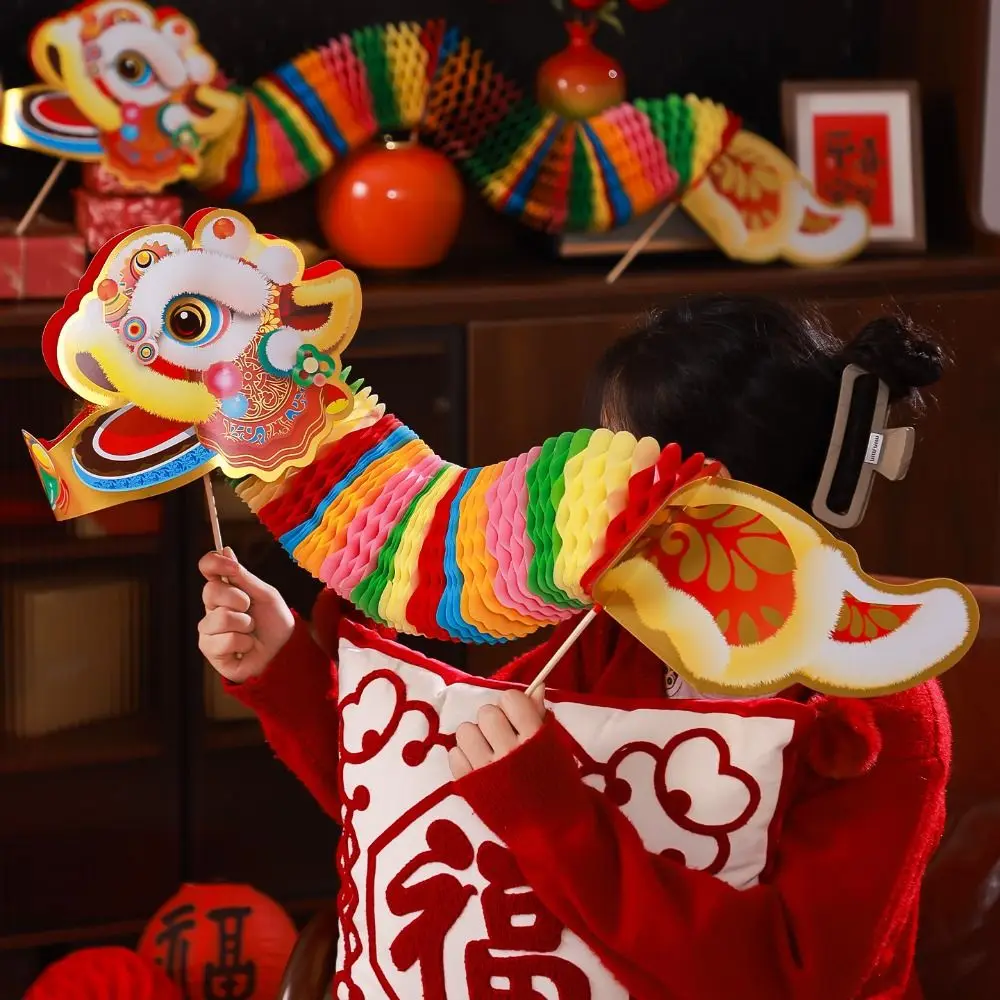 

Chinese Style Paper Dance Dragon Handicrafts Paper Dragon Chinese Handheld Dragon Hanging Decoration Spring 3D Decoration