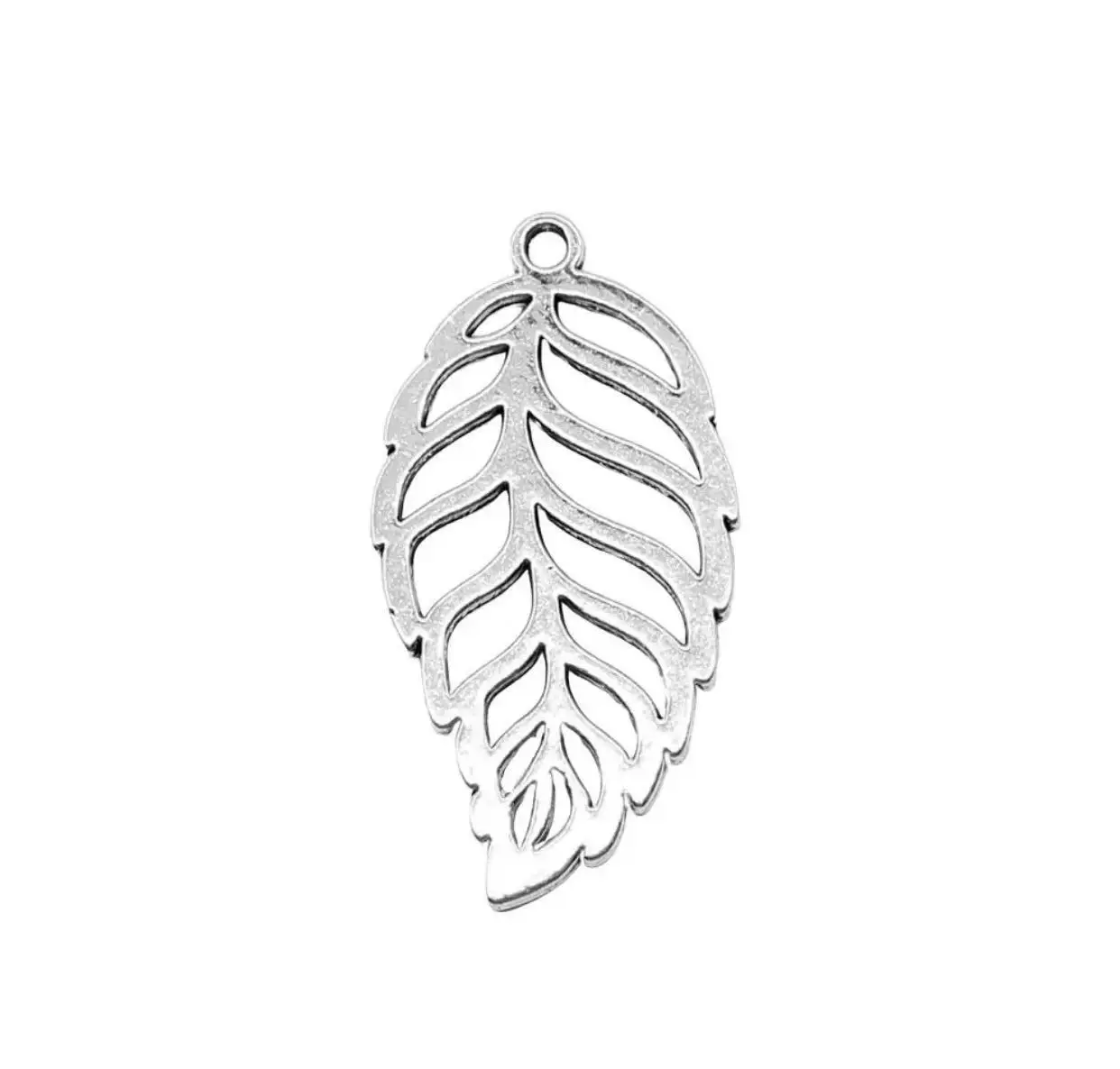 

3pcs 50*26mm Zinc alloy metal hollow leaf design pendants for handmade accessories HW3315