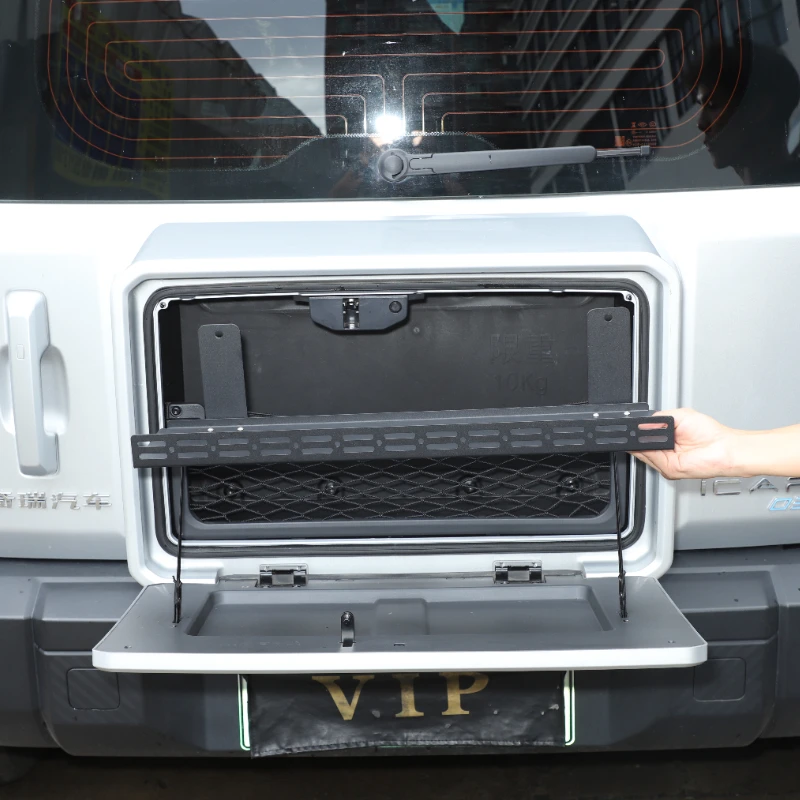 

For Chery Jaecoo J6 ICAR 03 2024-2025 Carbon Steel+Aluminum Alloy Car Tailgate Storage Box Partition Panel Car Accessories