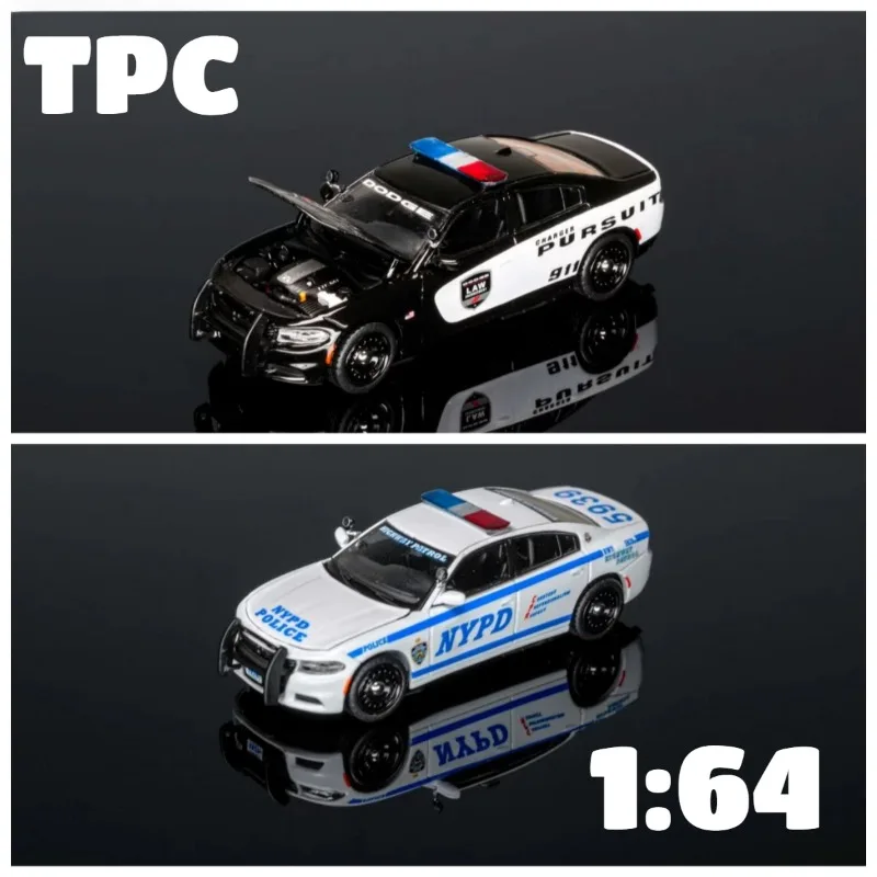 TPC 1:64 Dodge Warhorse Police Car NYPD Finish Open Top Version Cast Alloy Model. Boy's gifts, birthday gifts, table decoration.