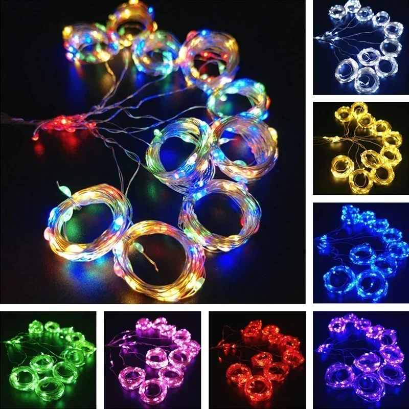 Curtain Lights USB Remote Control 8 Lighting Modes Fairy Lights String Wedding Party Window Garden Home Decoration Lamp String