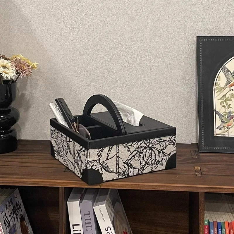 

French Retro Multi-functional Storage Box Light Luxury Remote Control in Living Room Storage Boxes Household Organization 수납 상자