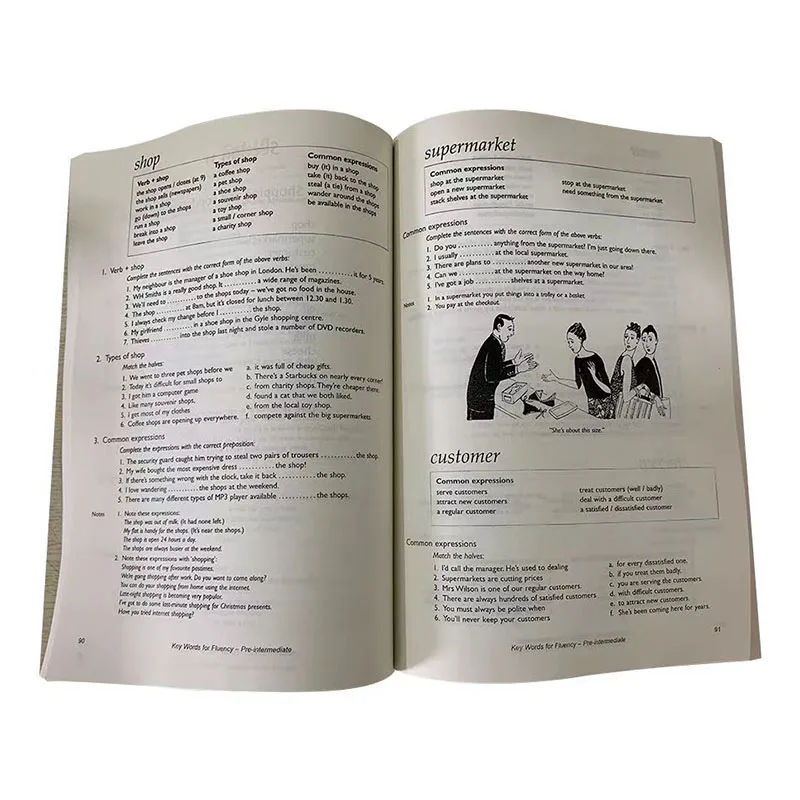 3 Books/set Key Words for Fluency English Reading Grammar Improvement Training Materials Oral Training Level 4 and 6 IELTS