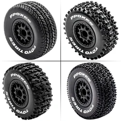 4pcs 108mm 1/10 Short Course Truck Tire Wheel Tyre 12mm Hex For Traxxas Slash Arrma Senton HuanQi 727 Vkar 10sc HPI HSP RC Car