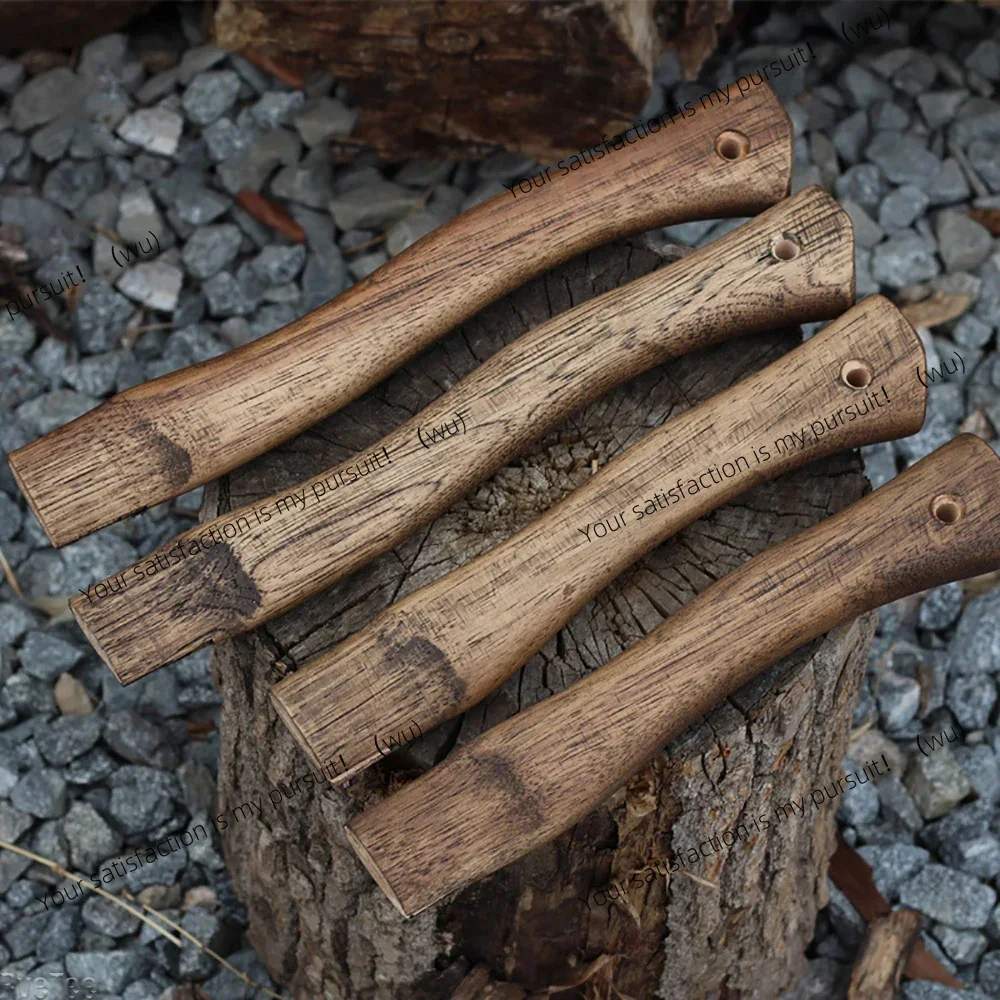 Walnut axe handle with lanyard hole, suitable for DIY outdoor axes, hammers, survival camping gear, etc