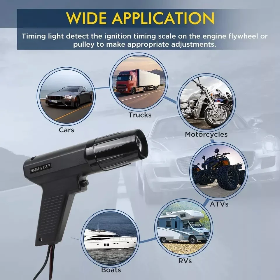 12V Car Ignition Timing Gun Gasoline Engine Ignition Timing Induction Strobe Light Suitable For Car And Motorcycle Repair Tools