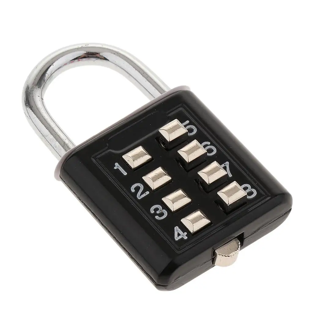 Suitcase Luggage Padlock 8 Dial Digit Combination Metal Code Password Lock