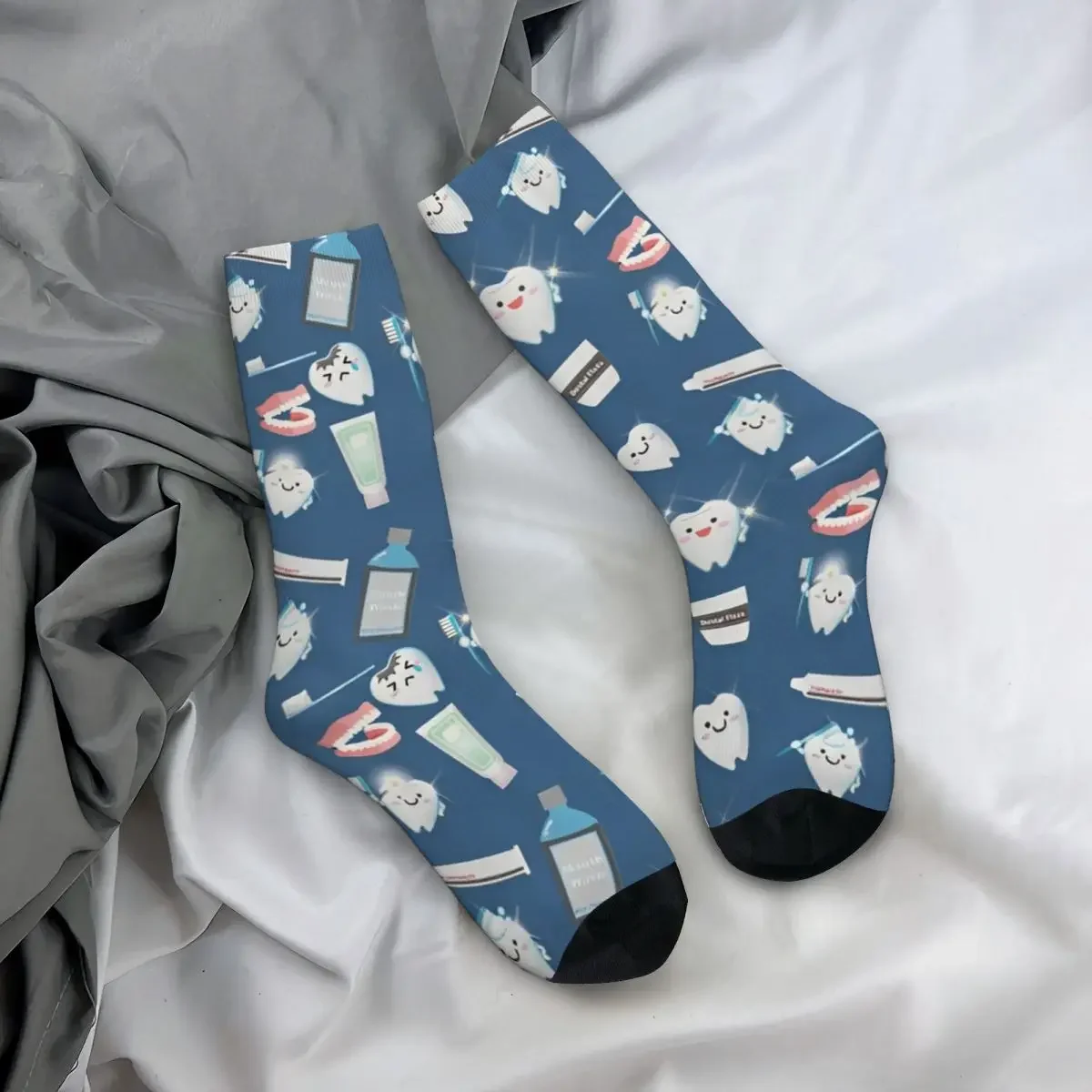 Pediatric Dentals Stockings Graphic Leisure Socks Winter Anti-Slip Socks Men Running Medium Soft Socks