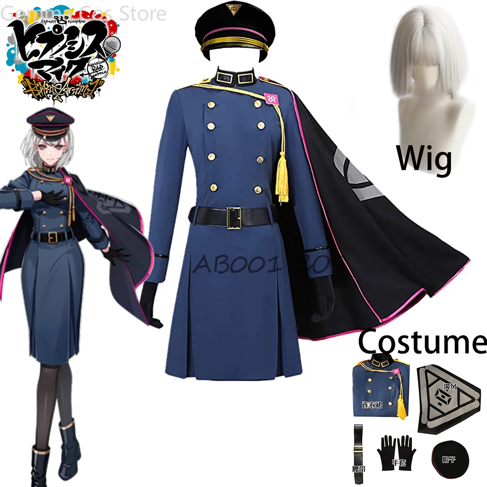 

Anime DRB Division Rap Battle Aohitsugi Nemu Cosplay Costume Hypnosis Mic Suit With Cape Halloween Costumes Clothes Cos