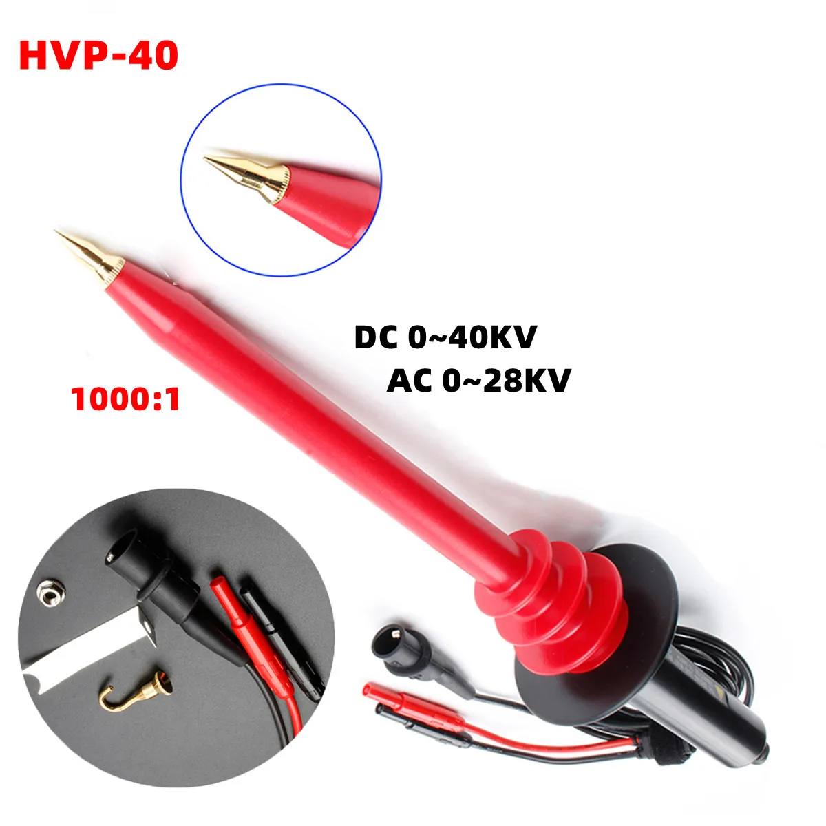 Newest HVP-40 High Voltage Probe to 40KV Multimeter Probe 1000X Attenuation Bandwidth 10MHZ DC 40KV 1000:1 For Multi Meter