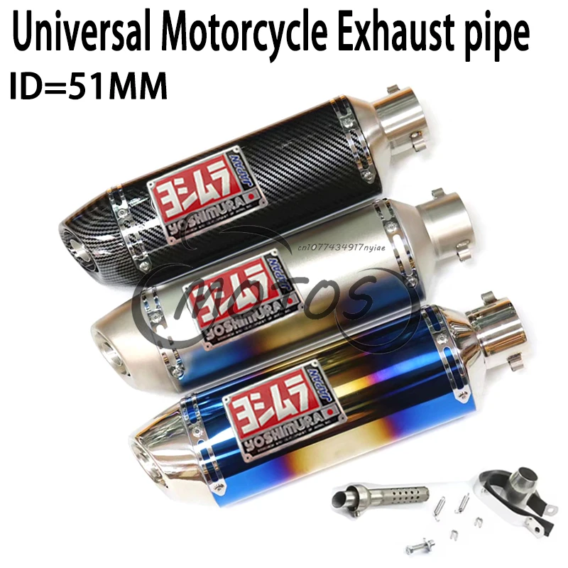 

Universal Motorcycle Yoshimura r77 modified exhaust pipe 51mm db killer silencer for honda pcx 125 150 c650gt tmx530 cb500