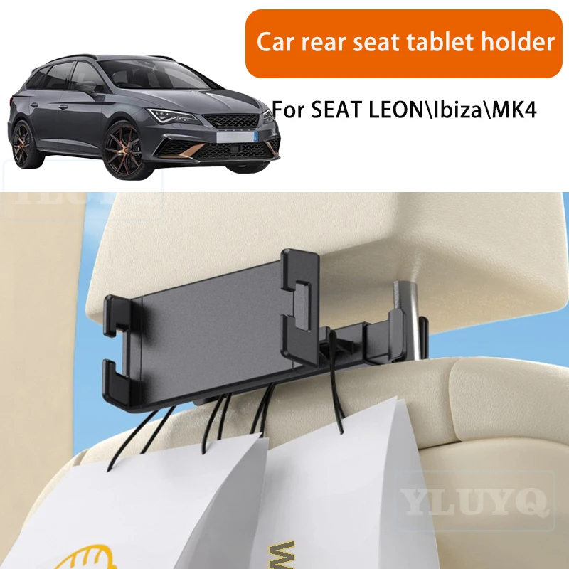 

For SEAT LEON Car Tablet Holder Rear Seat Phone Mount Rotatable Car-Specific Modification Accessory