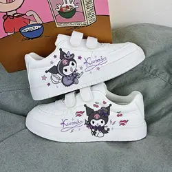 Kuromi scarpe da Tennis per bambini scarpe da tavola con taglio basso bianco scarpe da ginnastica per bambini dei cartoni animati per ragazze ragazzi scarpe sportive con stampa Casual piatto medio