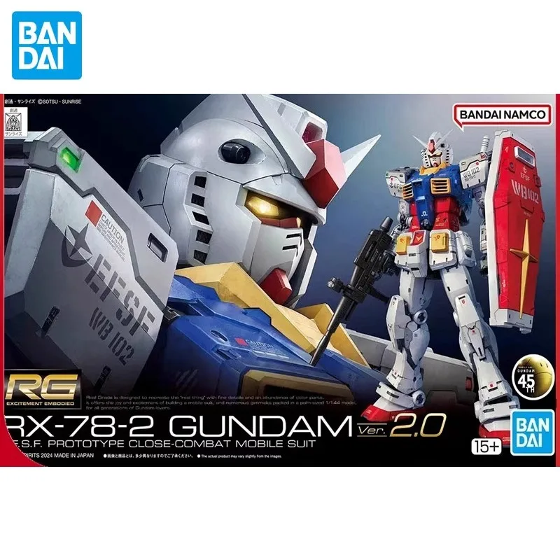 

In Stock Bandai 1/144 RG 40 RX-78-2 Gundam Ver 2.0 RGU Plastic Model Kit Genuine Product Festival Gift Buildable Figure Toy