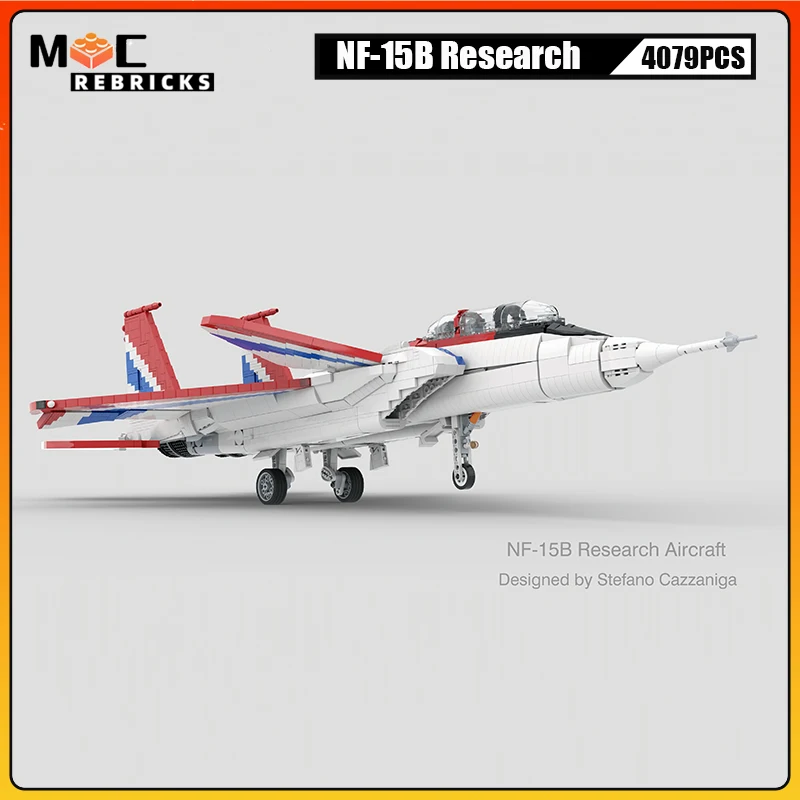 WW2 Military Weapon Series US Air Force NF-15B Research Aircraft MOC Building Blocks Fighter Model Bricks Toys Children Gift Set