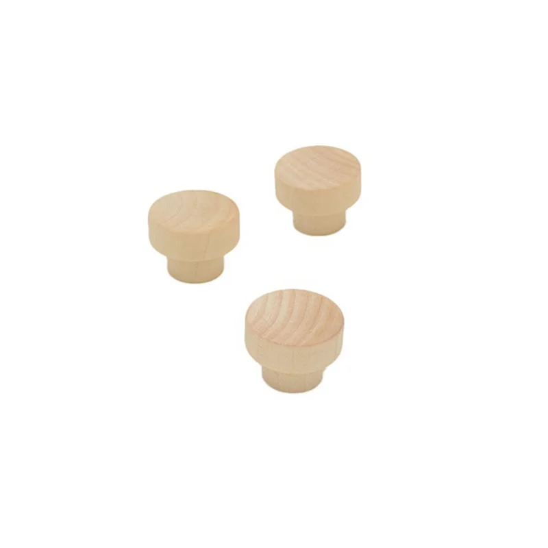 

60Pcs Wooden Drawer Knobs, Furniture Knobs, Wooden Cupboard Knobs For Cabinets And Drawers, Round Wooden Knobs-B91B