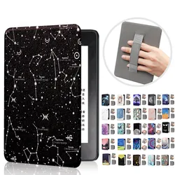 Magnetic Smart Case for Kindle Paperwhite 1 2 3 2015 DP75SDI EY21 7th 6th 5th Generation Funda Print Cute Cover with Hand Strap