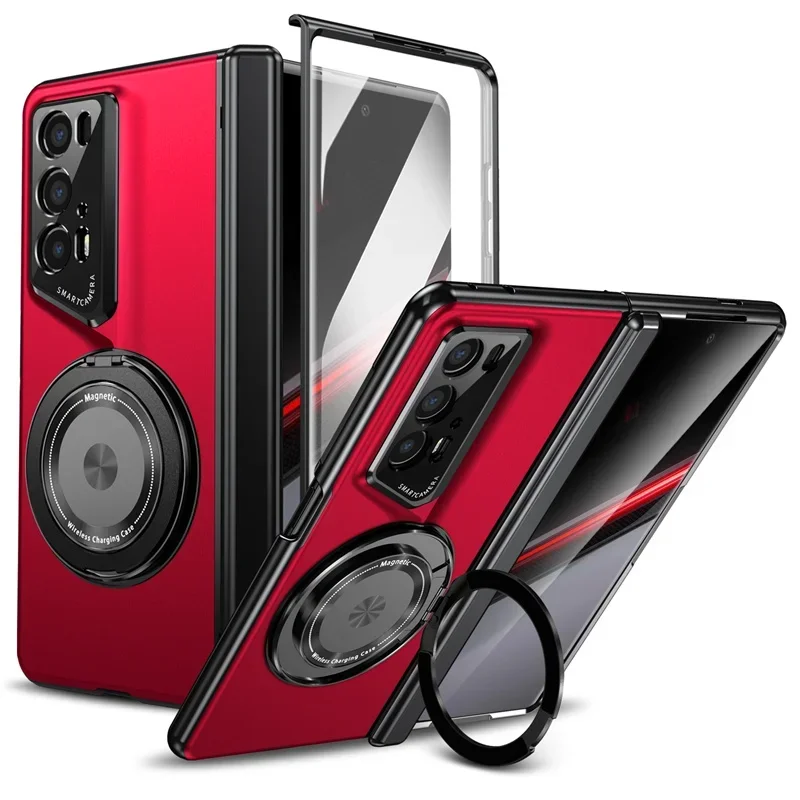 Luxury Hinge Holder Magnetic Phone Case for Honor Magic V2 RSR VS3 V3 Screen Glass All Inclusive Folding Stand Shockproof Cover view 4