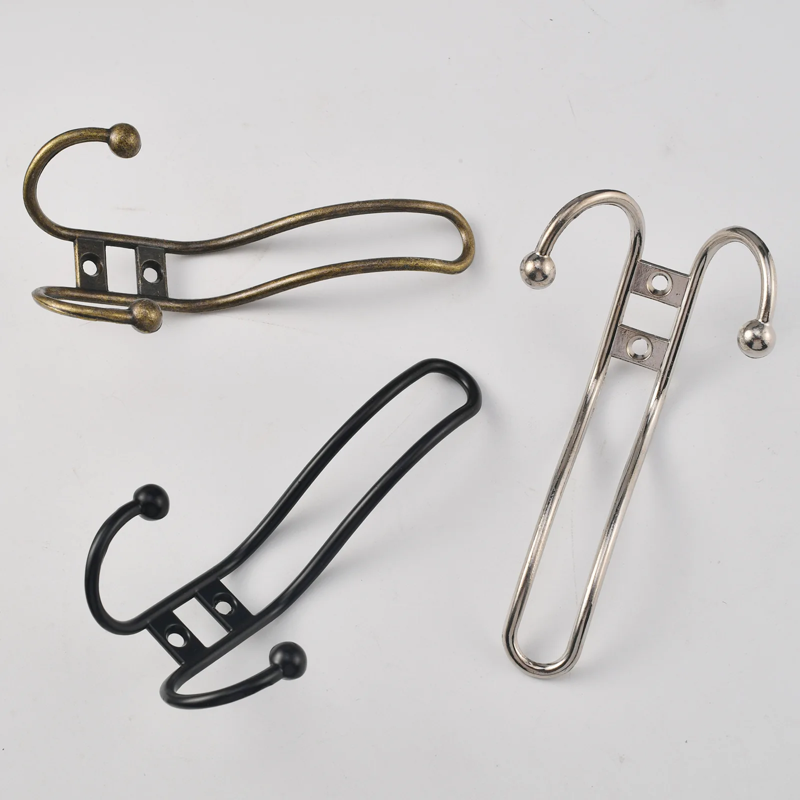 Vintage wrought iron wall hanging wall wall creative kitchen bathroom door non-marking nail coat hook hanger
