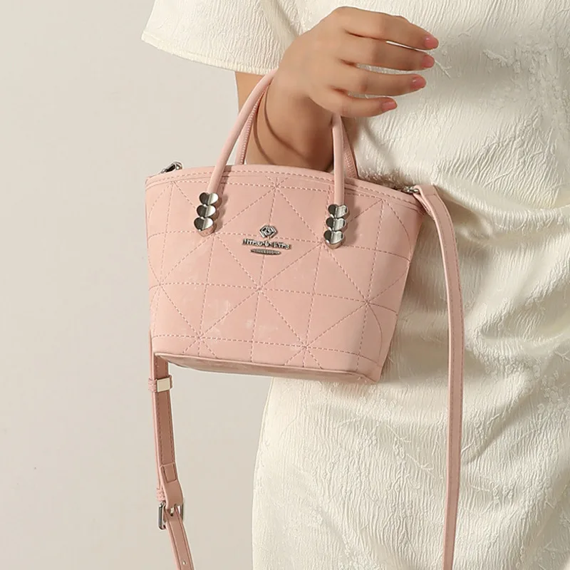 

Women's Bag Summer New Handbag Simple and Versatile Bucket Bag Premium and Exquisite Single Shoulder Skew Straddle Women's Bag