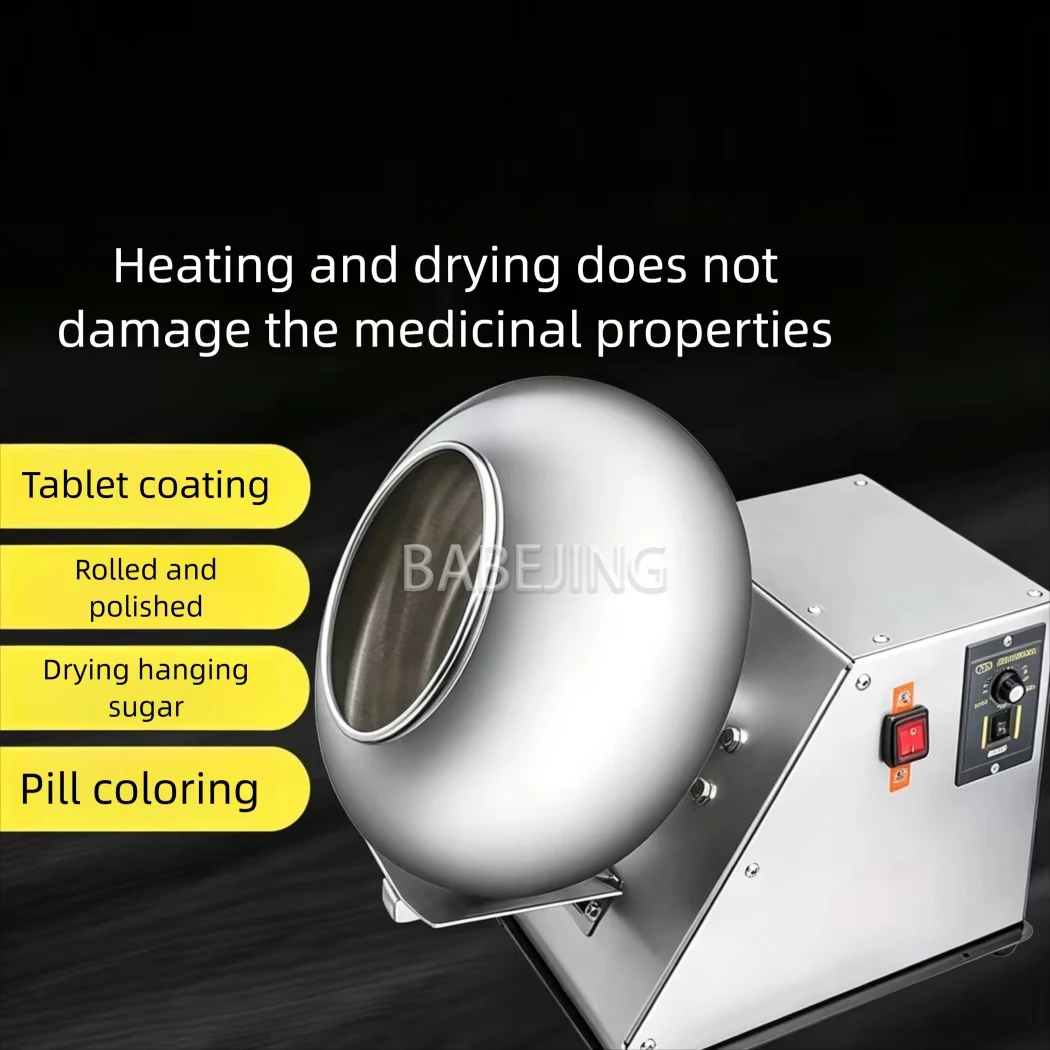 Nut Coating Pan Sugar Polishing Machine for Candy Chocolate Pill Tablet Desktop Workshop Equipment