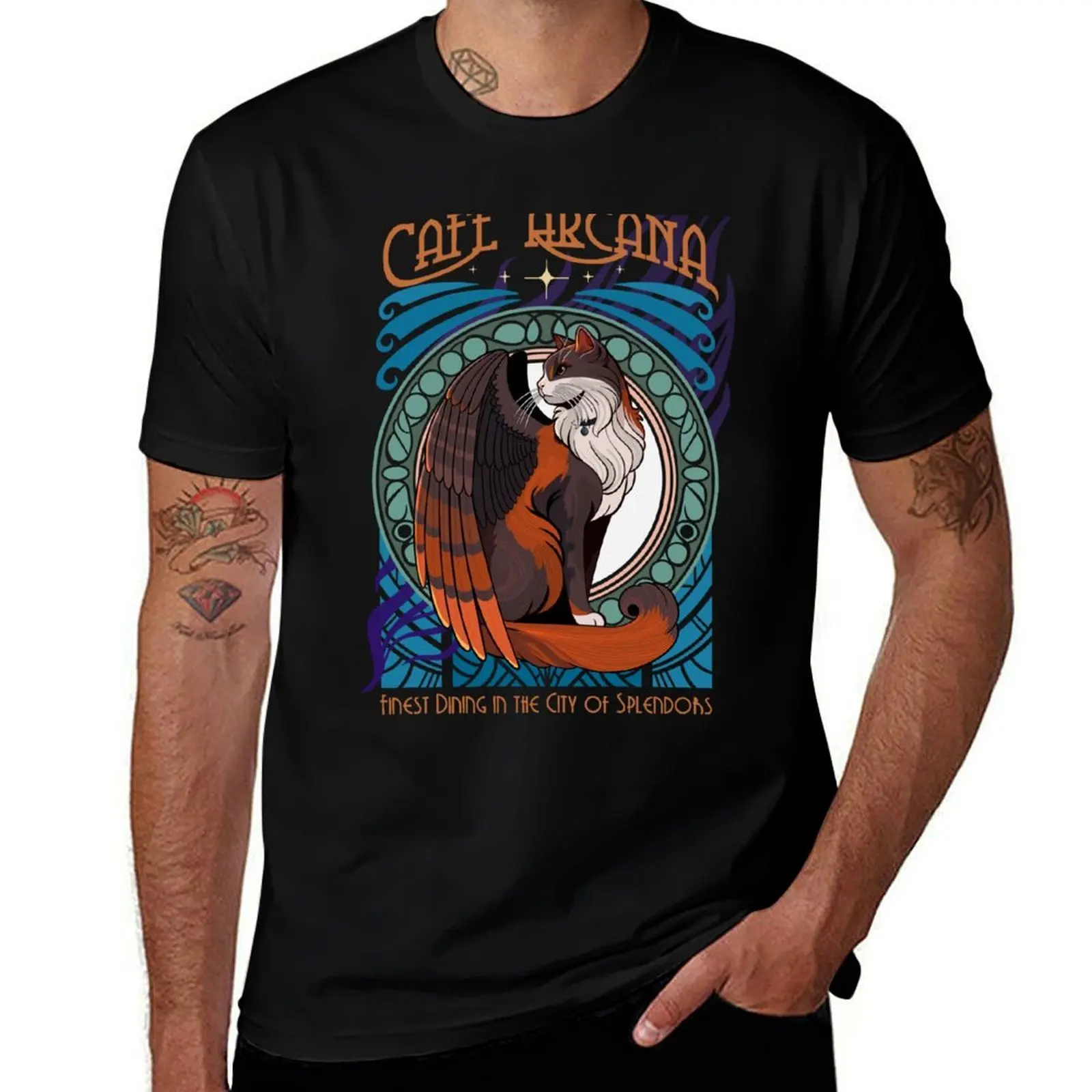 Café Arcana - Tressym T-Shirt Sweat Absorbing Sports Tee Shirt T-Shirt
