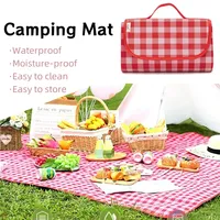 New Large Waterproof Beach Mat 200x200cm Sandproof Foldable Portable with Carry Bag for Camping Picnic Travel Family Couple