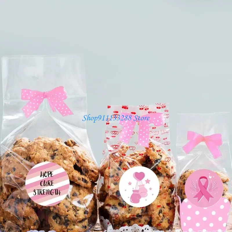 G88D Ribbon Sticker Breadts Awareness Label Label for Event Decoration