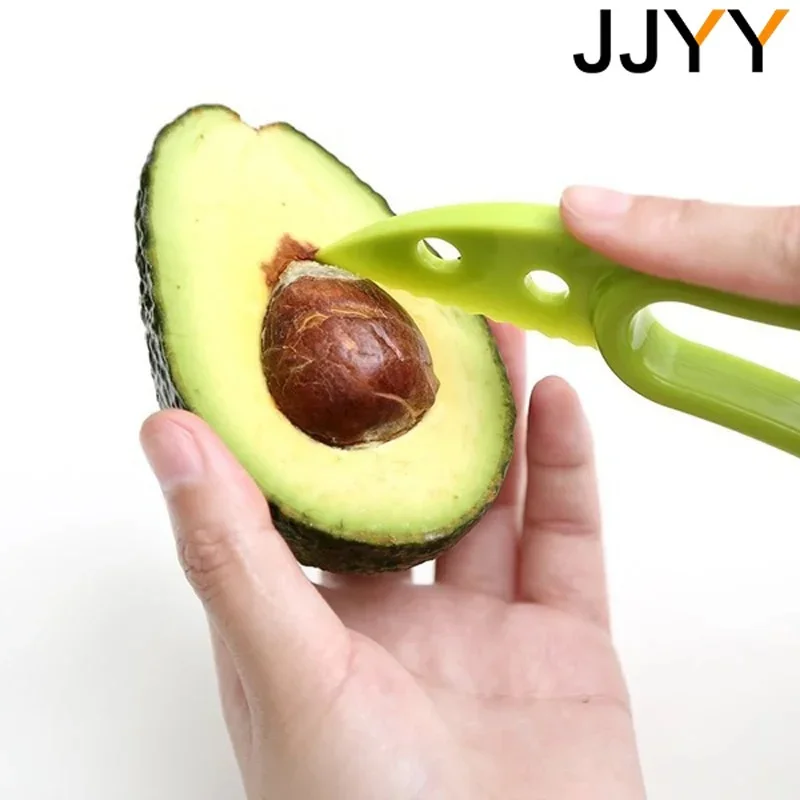 JJYY-3-in-1 تقطيع الأفوكادو ، تقطيع زبدة الشيا ، مقشرة الفاكهة ، فاصل اللب ، سكين البلاستيك ، أداة مطبخ الخضار